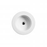 Axa SKYLAND Umywalka wpuszczana w blat ∅ 48 cm z korkiem Click-clack Biały mat 3213212+AF001512