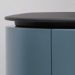 Axa SKYLAND Umywalka wpuszczana w blat ∅ 48 cm z korkiem Click-clack Szary mat 3213209+AF001509