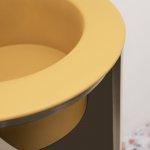 Axa SKYLAND Umywalka wpuszczana w blat ∅ 48 cm z korkiem Click-clack Żółty mat 3213219+AF001510