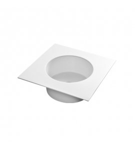Axa SKYLAND Umywalka wpuszczana w blat 55x55 cm z korkiem Click-clack Biały mat 3213412+AF001512
