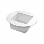 Axa SKYLAND Umywalka wpuszczana w blat ∅55 cm z korkiem Click-clack Biały połysk 3213601+AF0015