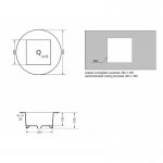 Axa SKYLAND Umywalka wpuszczana w blat ∅55 cm z korkiem Click-clack Biały połysk 3213601+AF0015