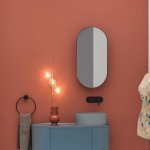 Axa Szafka ścienna z lustrem 40x80 cm Czarny mat 50030007