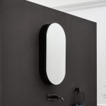 Axa Szafka ścienna z lustrem 40x80 cm Czarny mat 50030007