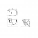 Axa WHITE JAM Bidet ścienny 34x52 cm Biały połysk 3312801