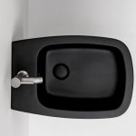 Axa WHITE JAM Bidet ścienny 34x52 cm Czarny mat 3312807