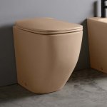 Axa WHITE JAM Miska stojąca 34x52 cm z deską WC wolnoopadającą Sahara mat 3312610+AF3310