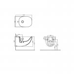 Axa Wild Bidet ścienny 34x52 cm Biały połysk 3002001