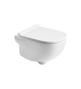 Axa Wild Miska ścienna 34x52 cm i deska WC wolnoopadająca Biały połysk 3006001+AF3001