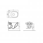 Axa Wild Miska ścienna 34x52 cm i deska WC wolnoopadająca Biały połysk 3006001+AF3001