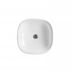 Axa Wild Umywalka stawiana na blat 45x45 cm z korkiem Click-clack Biały połysk 3008001+AF0015