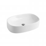 Axa Wild Umywalka stawiana na blat 40x60 cm z korkiem Click-clack Biały połysk 3008101+AF0015