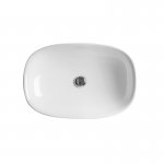 Axa Wild Umywalka stawiana na blat 40x60 cm z korkiem Click-clack Biały połysk 3008101+AF0015