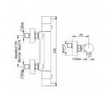 Bandini Clock Bateria Natryskowa Termostatyczna chrom 25452000CO WIELKA WYPRZEDAŻ!!