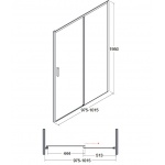 Besco Actis Drzwi Prysznicowe Przesuwne 100x195 DA-100