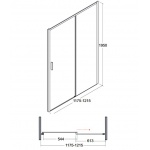 Besco Actis Drzwi Prysznicowe Przesuwne 120x195 DA-120