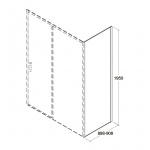 Besco Actis Panel Boczny 90x195 PA-80