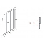 Besco Ambition 3 Parawan Nawannowy 3-skrzydłowy 124x139 PA-3S