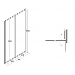 Besco Ambition Premium 2 Parawan Nawannowy 2-skrzydłowy 81x140 PAP-2S