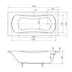Besco Aria Prosafe Wanna prostokątna 140x70 biała WAA-140-PS