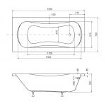 Besco Aria Prosafe Wanna prostokątna 150x70 biała WAA-150-PS