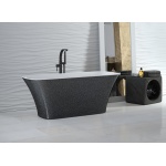 Besco Assos Glam Wanna Wolnostojąca 160x70 cm biała/grafit WMD-160-AG