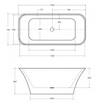 Besco Assos Wanna Wolnostojąca 160x70 biała WMD-160-A