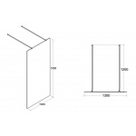 Besco Aveo Due Ścianka Boczna Prysznicowa Walk In 130x195 AVD-130-195C