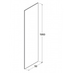 Besco Aveo Panel Boczny Prysznicowy Walk In 50x195 PA-50-195-C