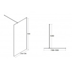 Besco Aveo Ścianka Boczna Prysznicowa Walk In 120x195 AV-120-195-C