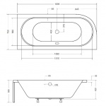 Besco Avita Wanna asymetryczna Prawa 170x75 biała WAV-170-NP