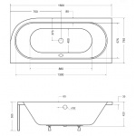 Besco Avita Wanna asymetryczna Lewa 150x75 biała WAV-150-NL