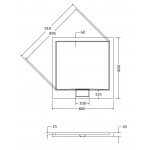 Besco Axim Brodzik Kwadratowy UltraSlim 80x80 biały BAX-80-KW