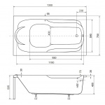 Besco Bona Wanna prostokątna 140x70 biała WAB-140-PK
