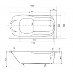 Besco Bona Wanna prostokątna 160x70 biała WAB-160-PK