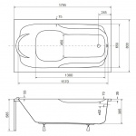 Besco Bona Wanna prostokątna 180x80 biała WAB-180-PK