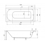 Besco Continea Wanna prostokątna 140x70 biała WAC-140-PK