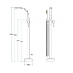 Besco Decco Bateria Wannowa Wolnostojąca chrom BW-D-CH