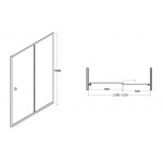 Besco Duo Slide Drzwi Prysznicowe Przesuwne 130x195 DDS-130