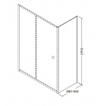 Besco Duo Slide Panel Boczny 90x195 PDS-90
