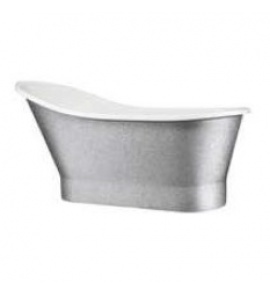 Besco Gloria Glam Wanna Wolnostojąca 160x68 cm biała/srebrna WMD-160-GLS