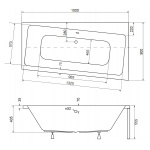 Besco Infinity Wanna asymetryczna Prawa 150x90 biała WAI-150-NP