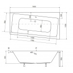 Besco Infinity Wanna asymetryczna Prawa 160x100 biała WAI-160-NP