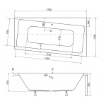 Besco Infinity Wanna asymetryczna Prawa 170x110 biała WAI-170-NP