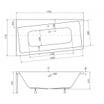 Besco Infinity Wanna asymetryczna Lewa 170x110 biała WAI-170-NL