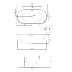 Besco Leya Wanna 170x78 biała + syfon chrom WAS-170-L