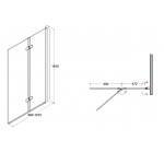 Besco Lumix Parawan Nawannowy 2-skrzydłowy 100x145 PL-2S