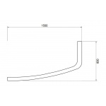 Besco Luna Obudowa asymetryczna Lewa 150x80 biała OAL-150-NL