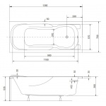 Besco Majka Nova Wanna prostokątna 140x70 biała WAM-140-PK