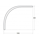 Besco Maxi Obudowa do Brodzika Lewa/Prawa 100x80 biała OAB-100-NS